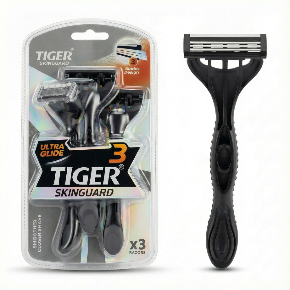 خود تراش 3 لبه 3 عددی مردانه/زنانه بلیستر